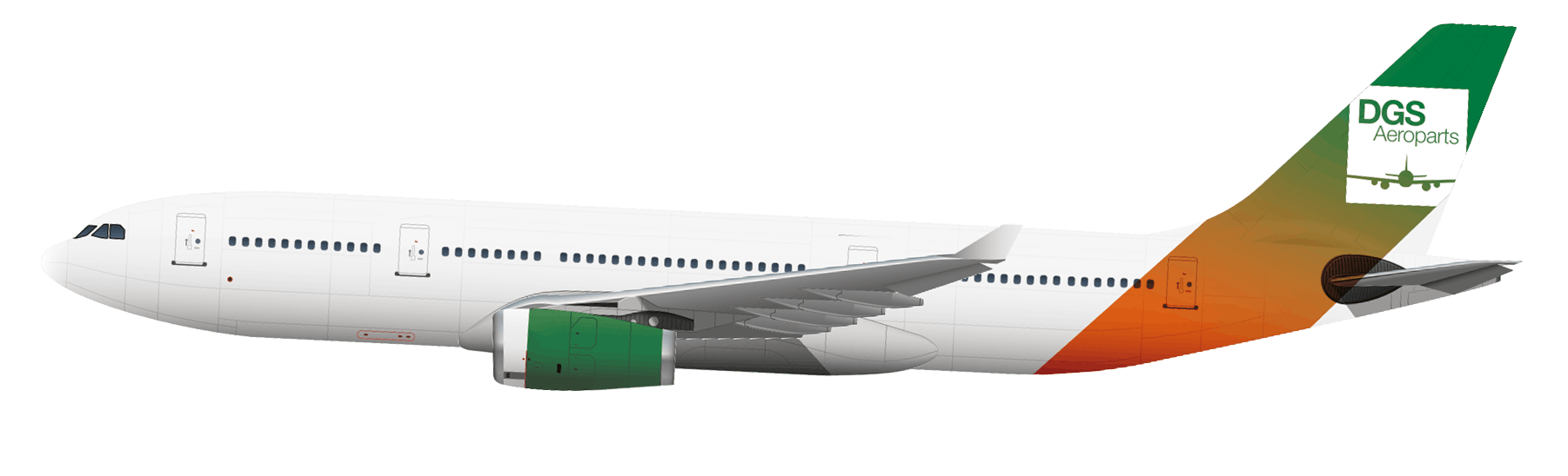Airbus with DGS logo